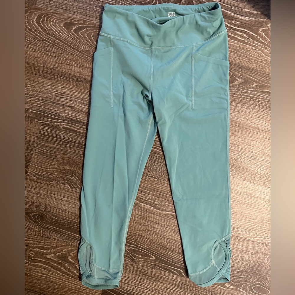 Athleta Kids Leggings in Teal with Side Pockets